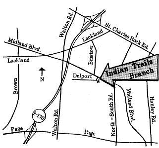 St. Louis County Library, Indian Trails Branch Map